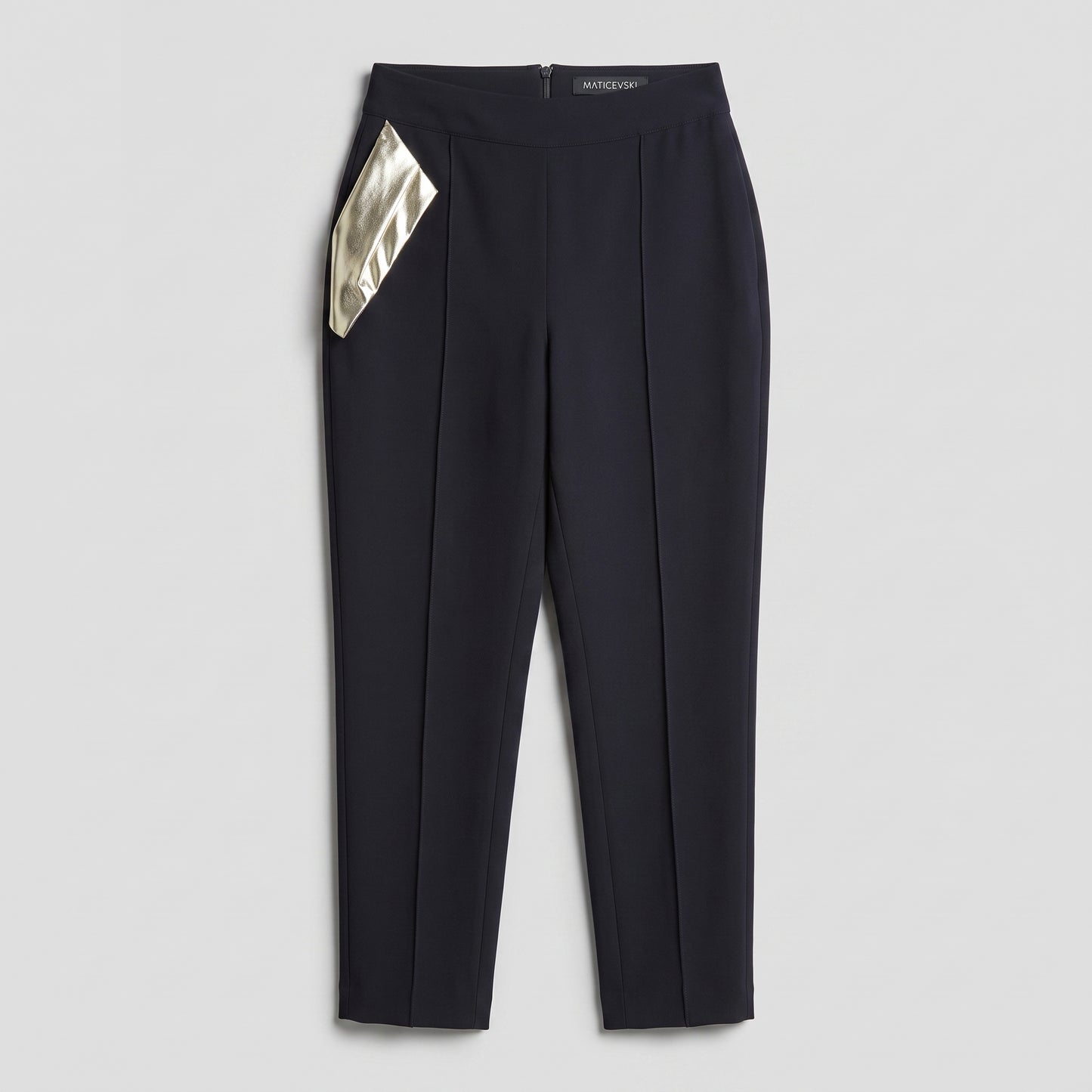 Metallic Accent Tailored Trousers