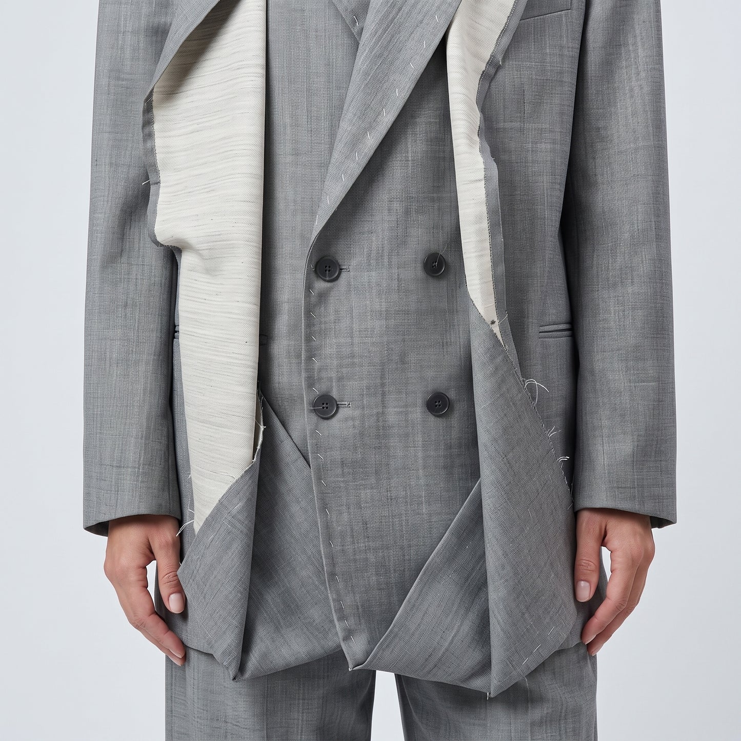 Deconstructed Double Breasted Blazer
