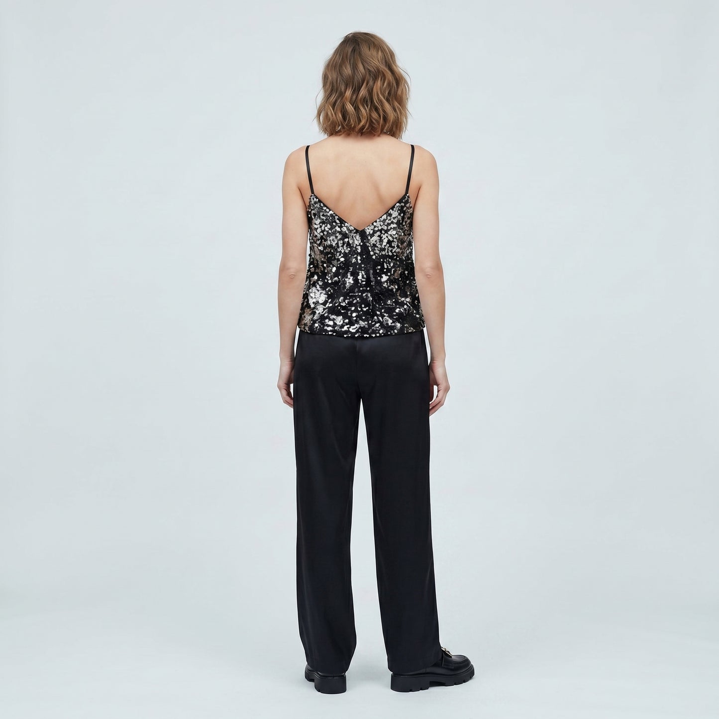Sequined Fringe Camisole Top