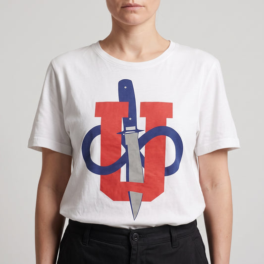 Graphic Knife Print Cotton Tee