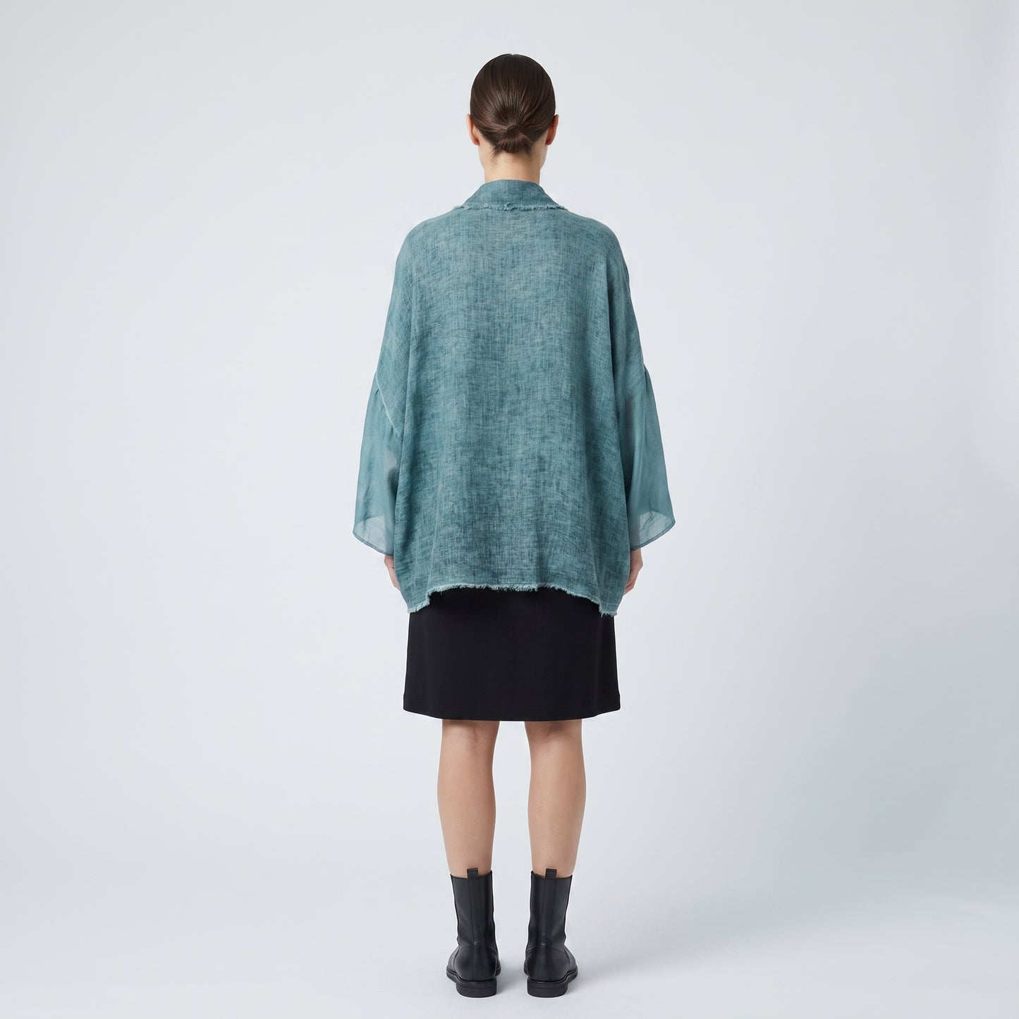 Textured Teal Oversized Blazer