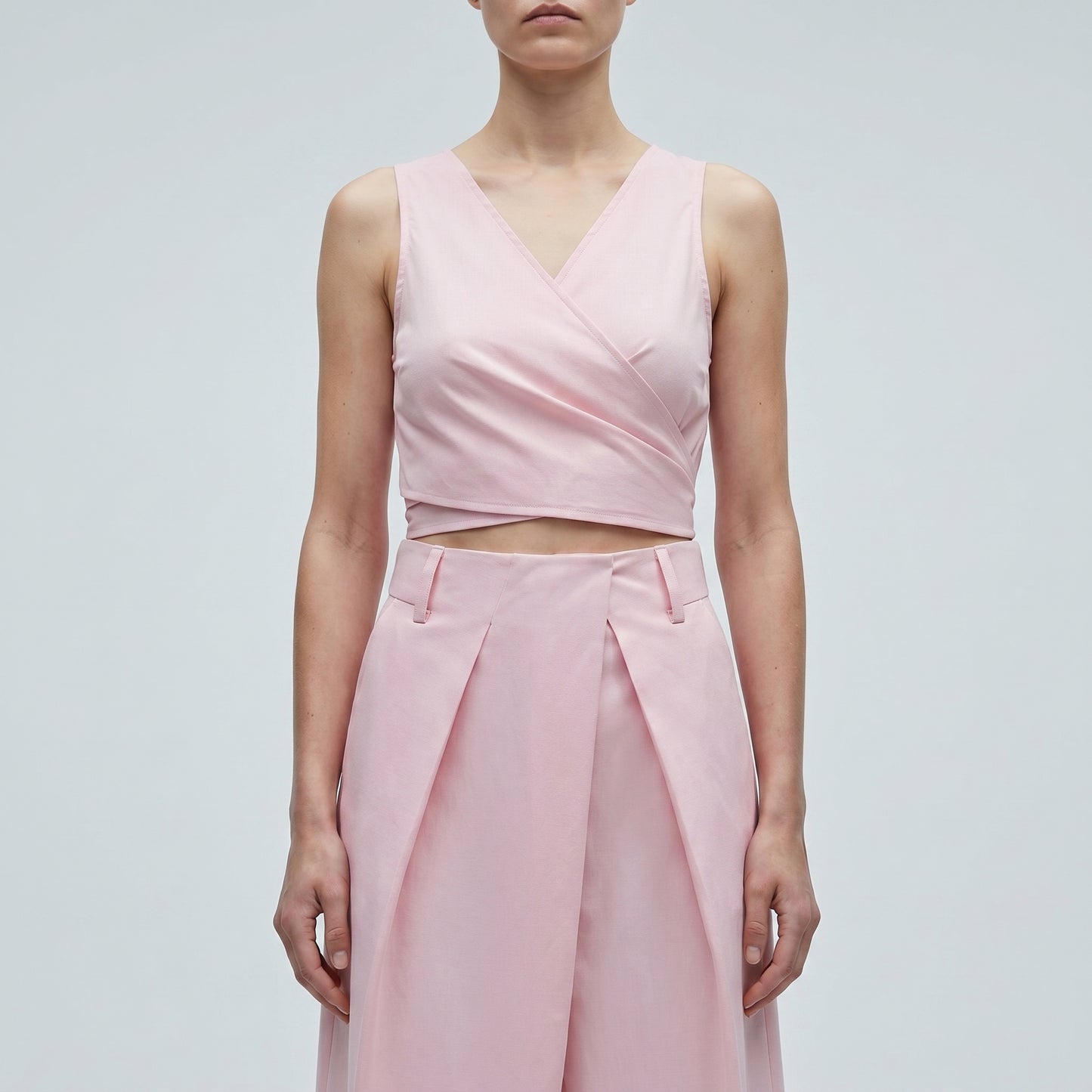 Pastel Pink Pleated Trousers
