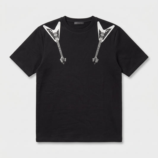 Guitar Motif Graphic Cotton Tee