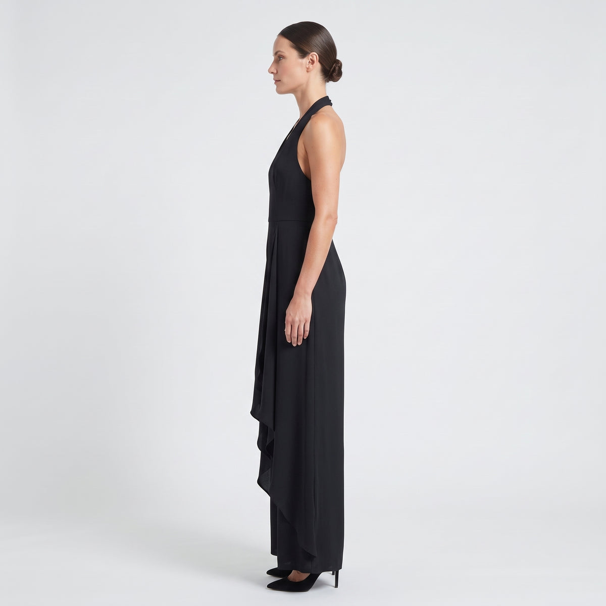 Sleeveless Drape Front Jumpsuit