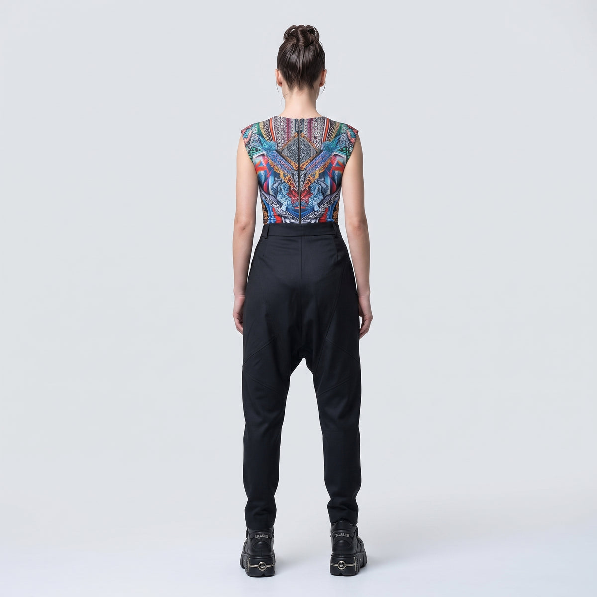 Tailored Asymmetric Black Trousers