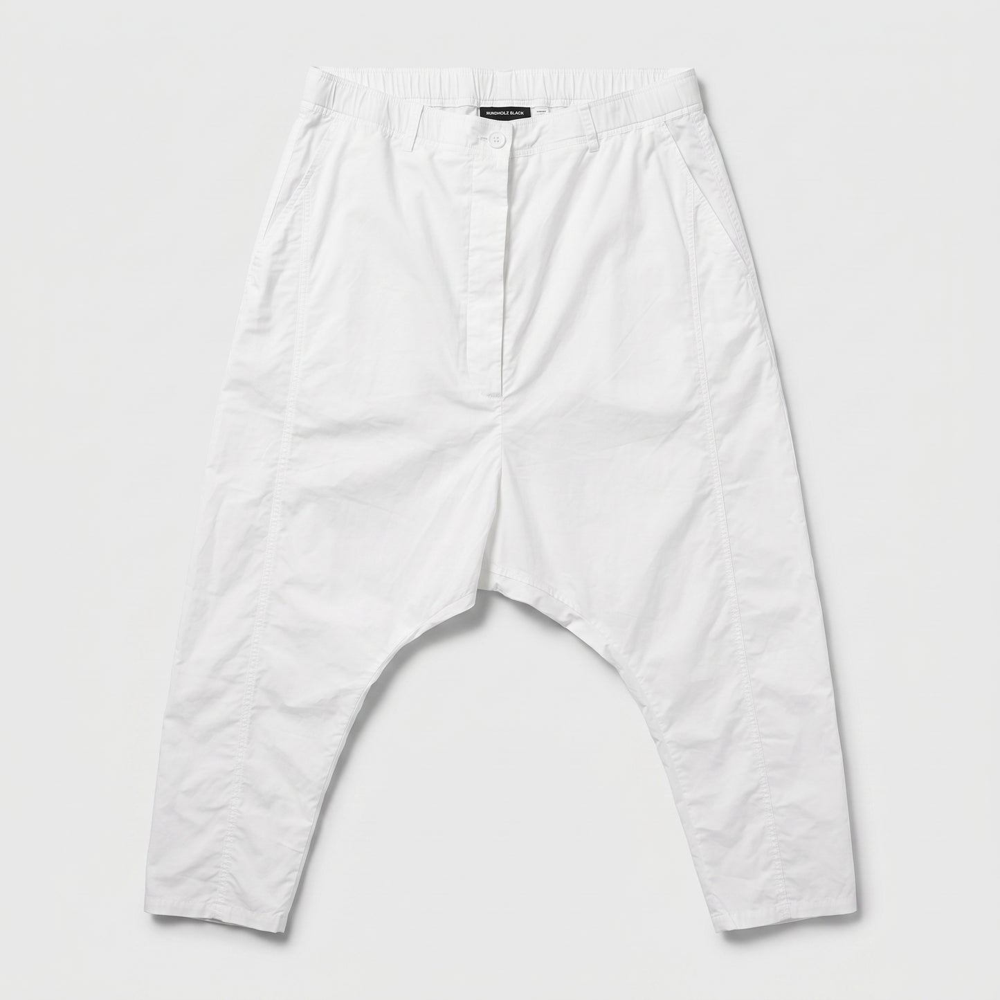 Relaxed Cropped White Trousers