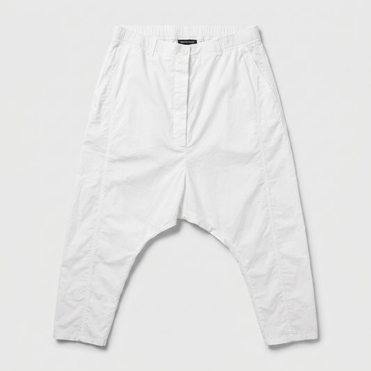 Relaxed Cropped White Trousers