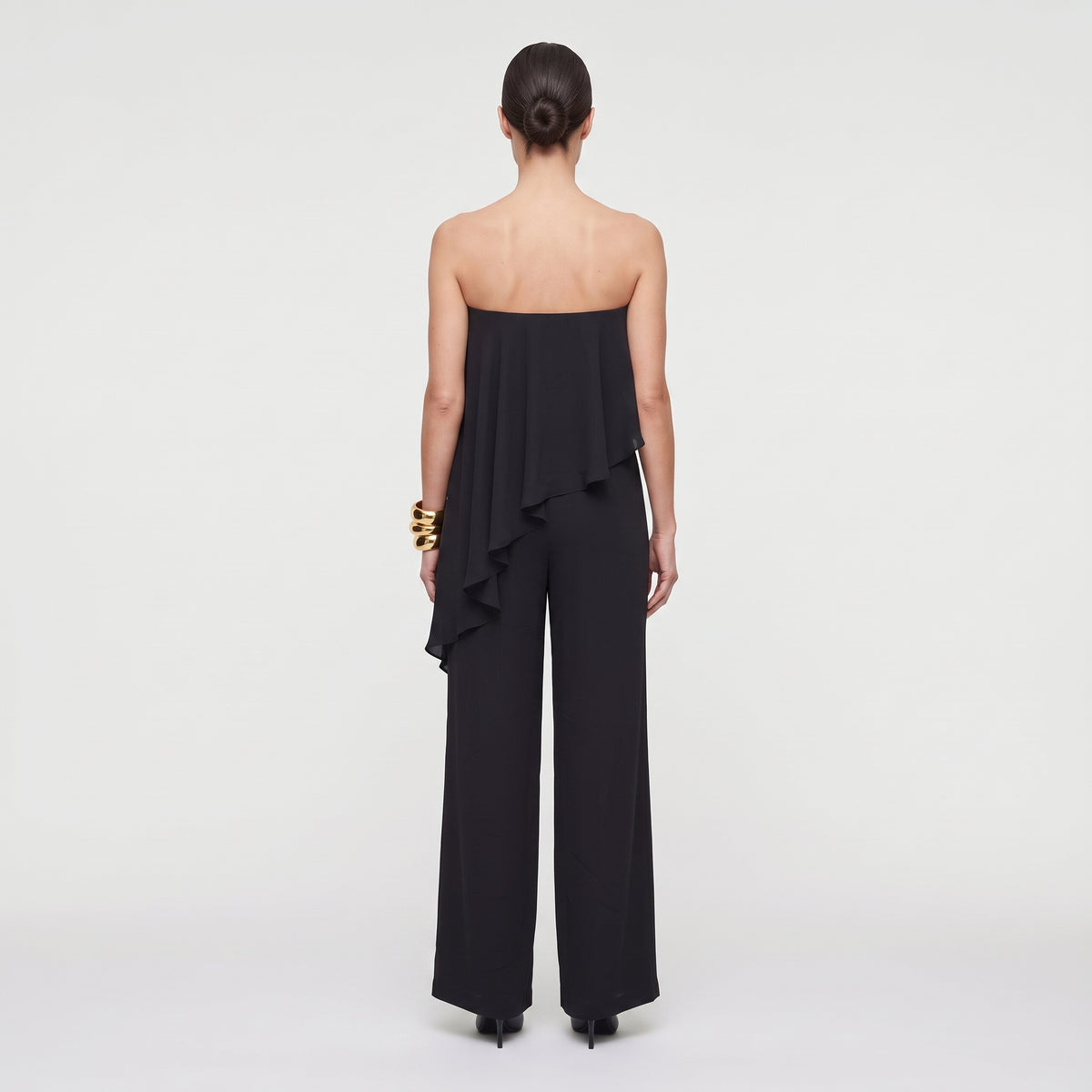 Strapless Ruffle Overlay Jumpsuit