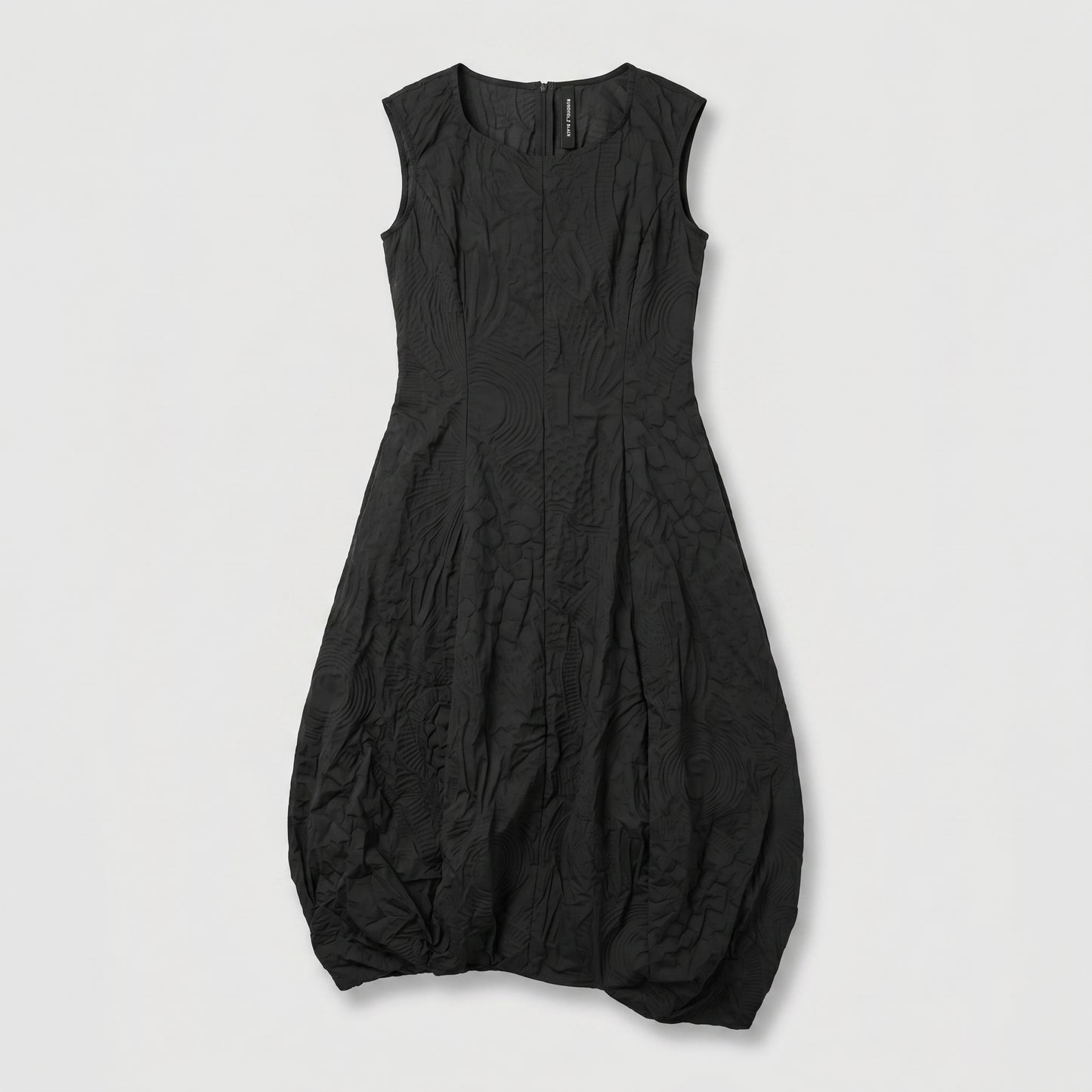 Textured Sleeveless Balloon Dress