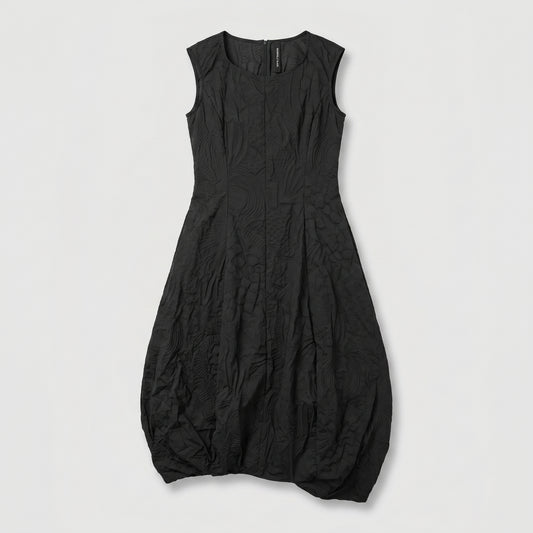 Textured Sleeveless Balloon Dress
