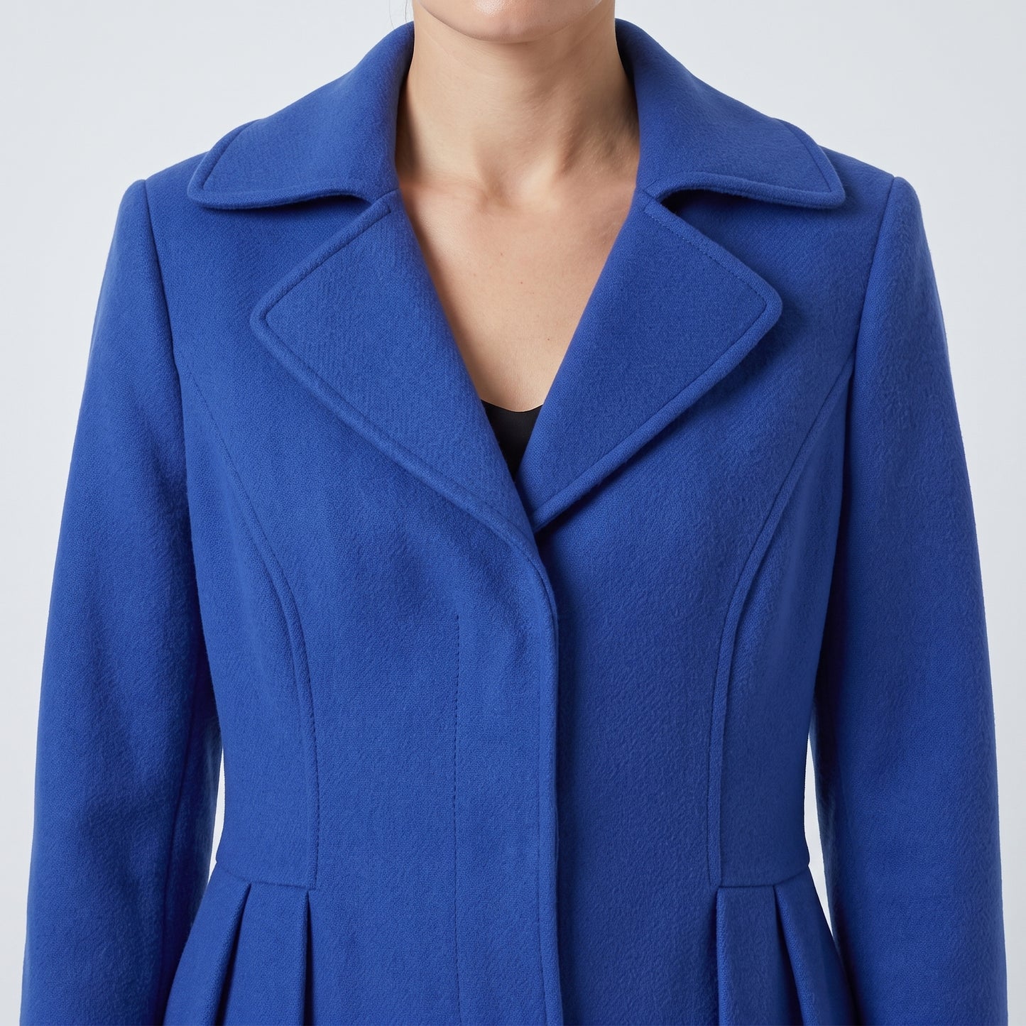 Tailored Royal Blue Wool Coat