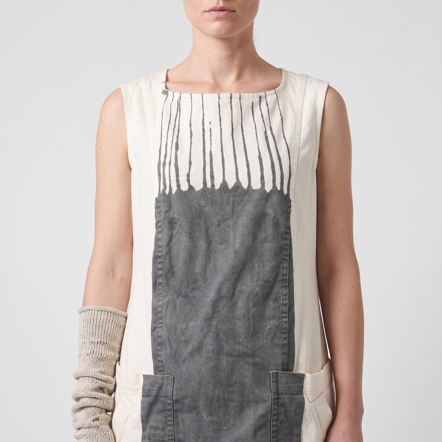 Abstract Print Sleeveless Dress