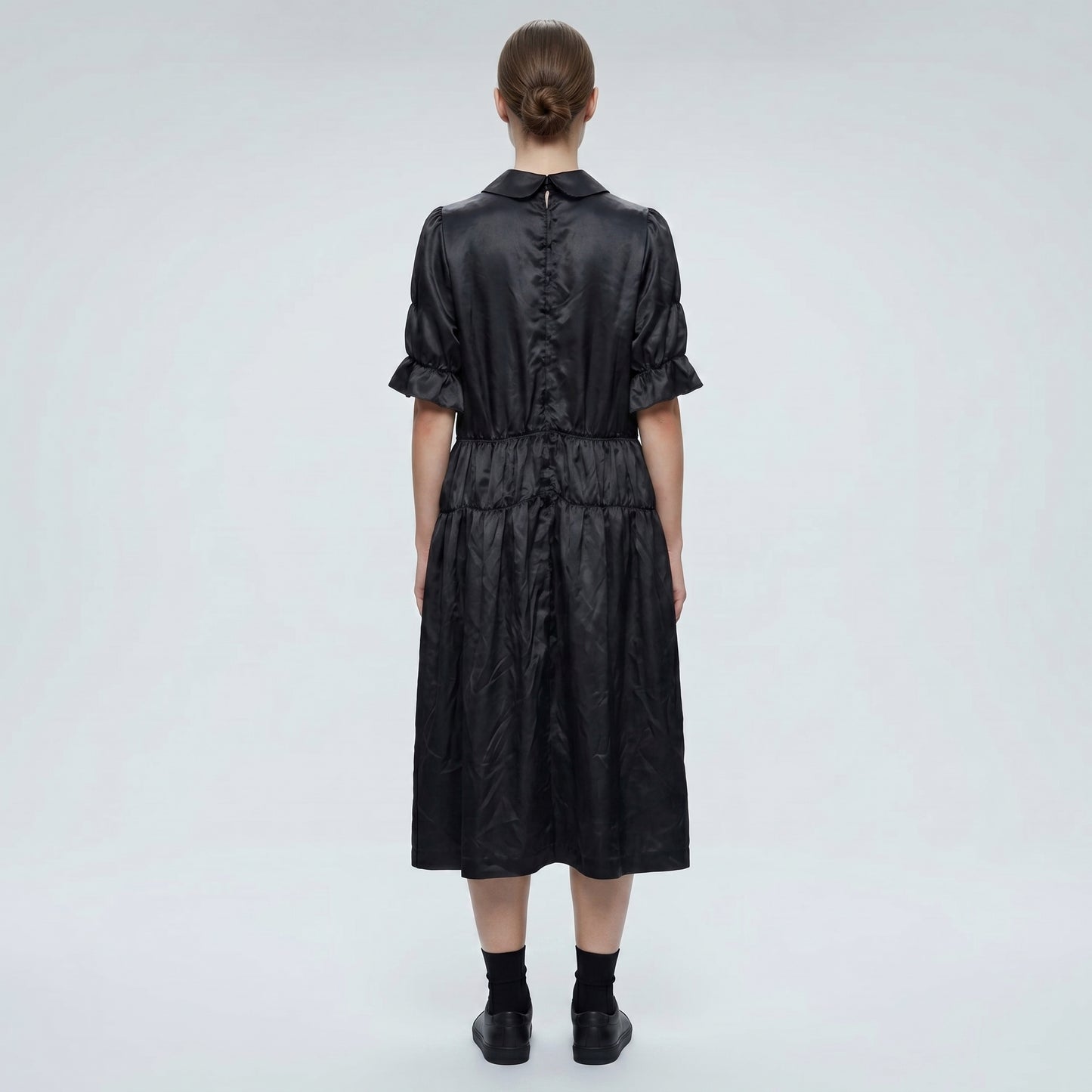 Ruffled Peter Pan Collar Dress