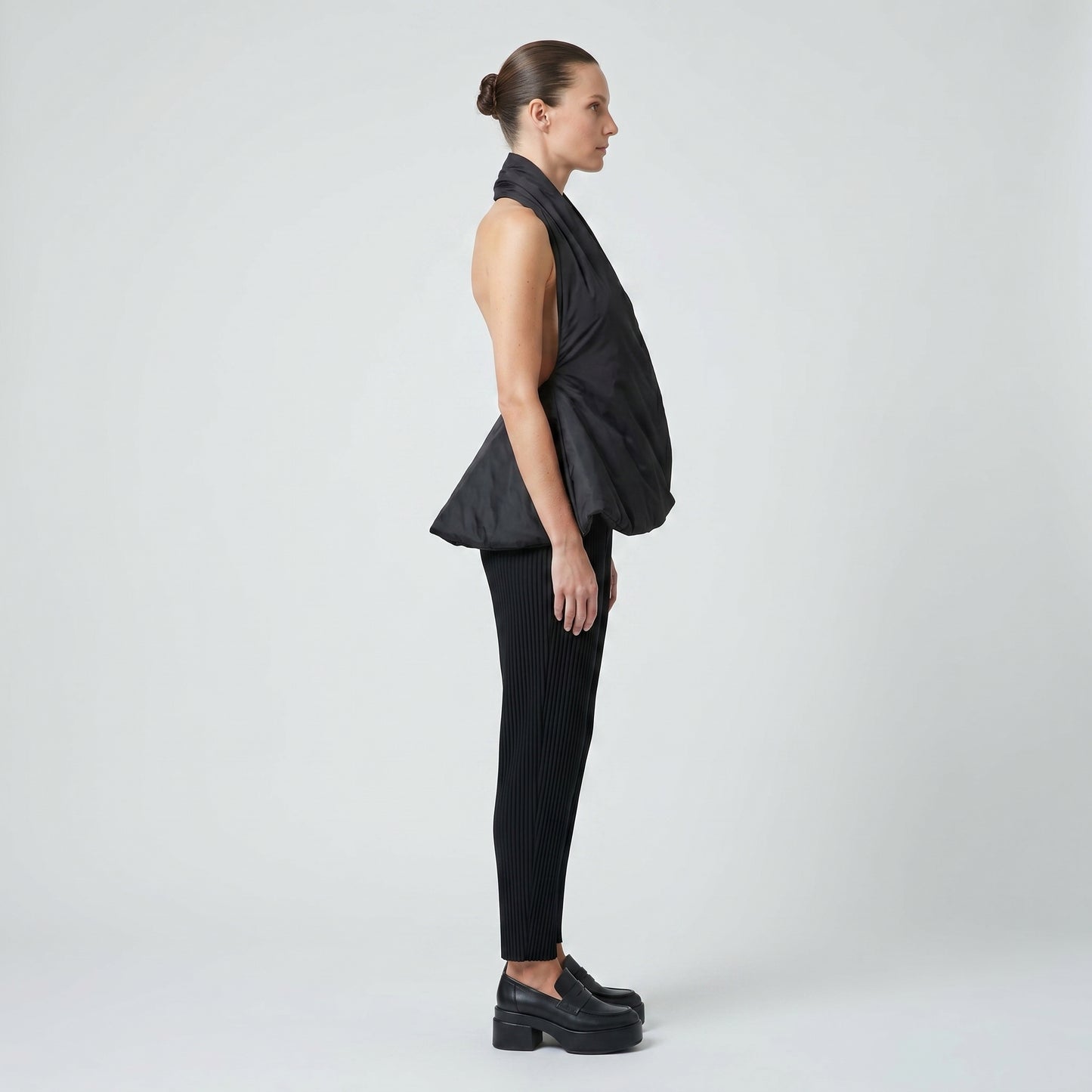 Structured Halter Peplum Vest