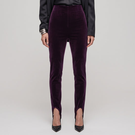 Plush Velvet Stirrup Leggings