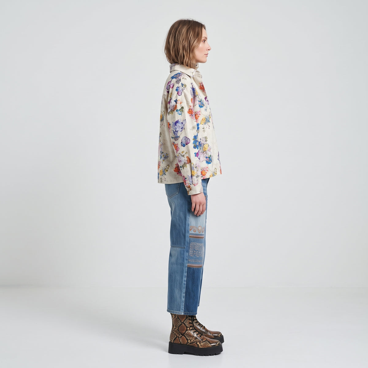 Floral Print Button-Down Shirt