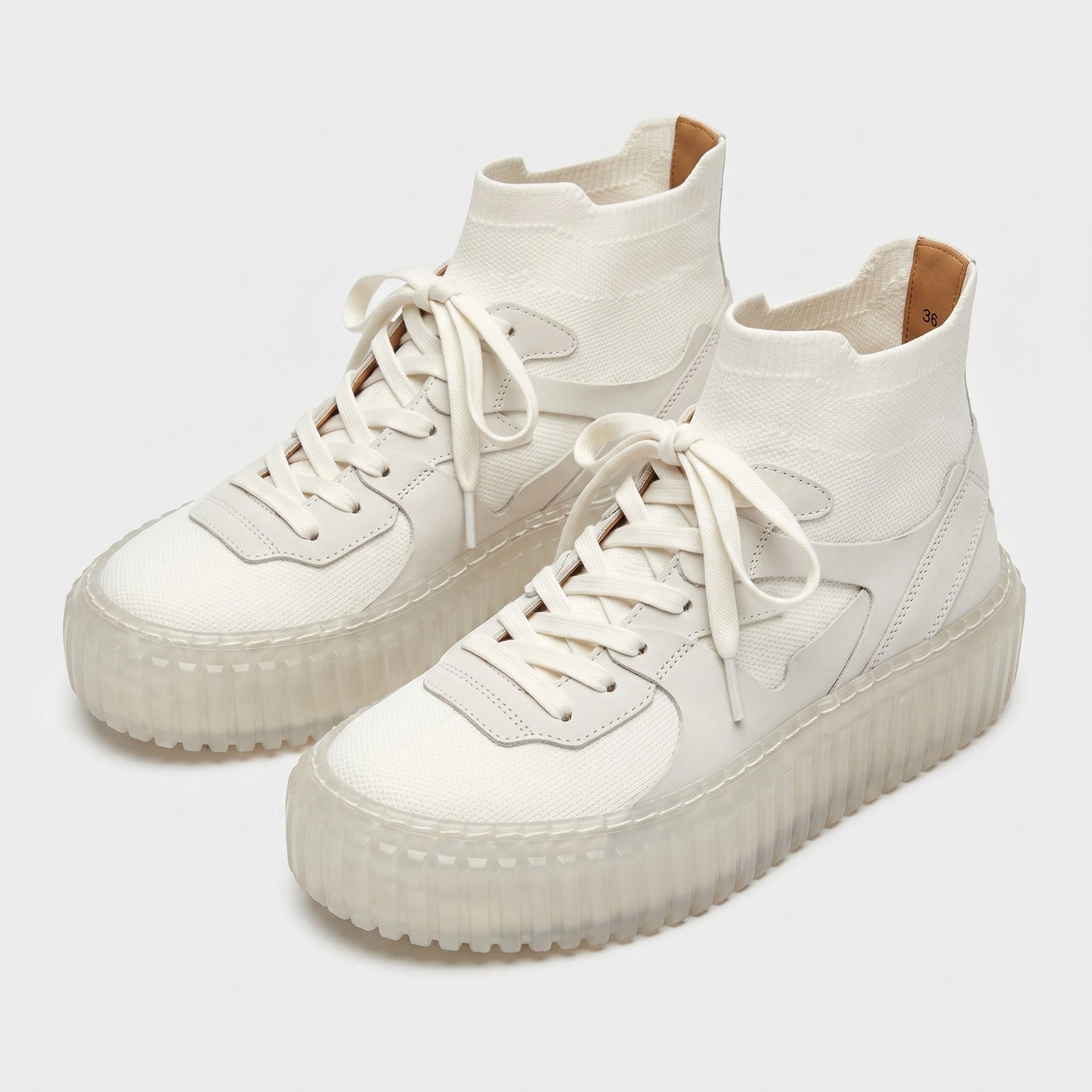 Modern Sculptural High Top Sneakers