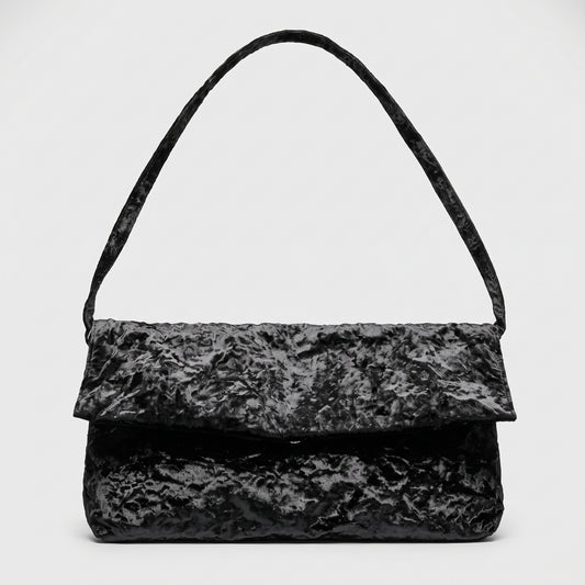 Crushed Velvet Shoulder Bag