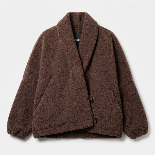 Plush Shawl Collar Teddy Jacket
