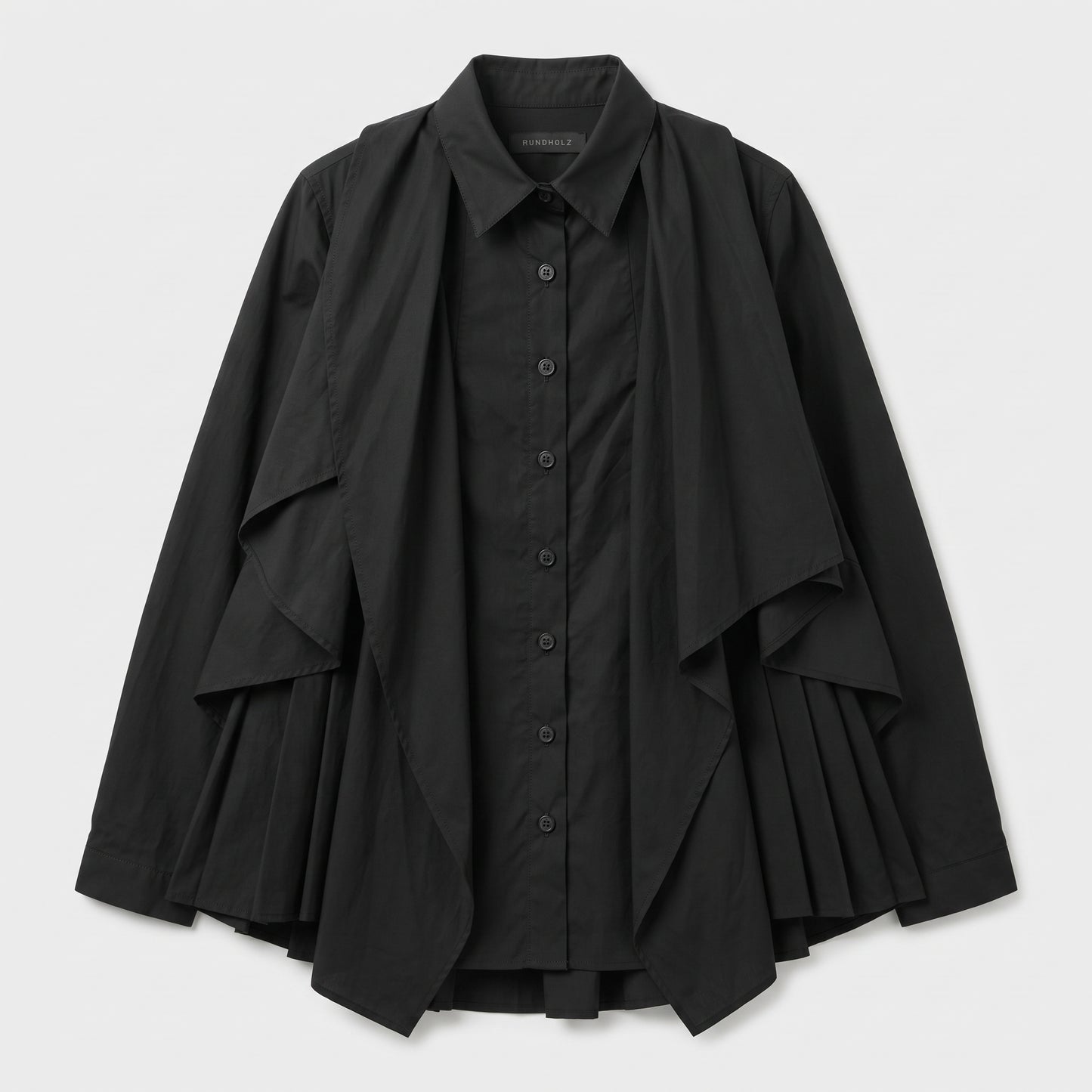 Architectural Draped Cotton Shirt