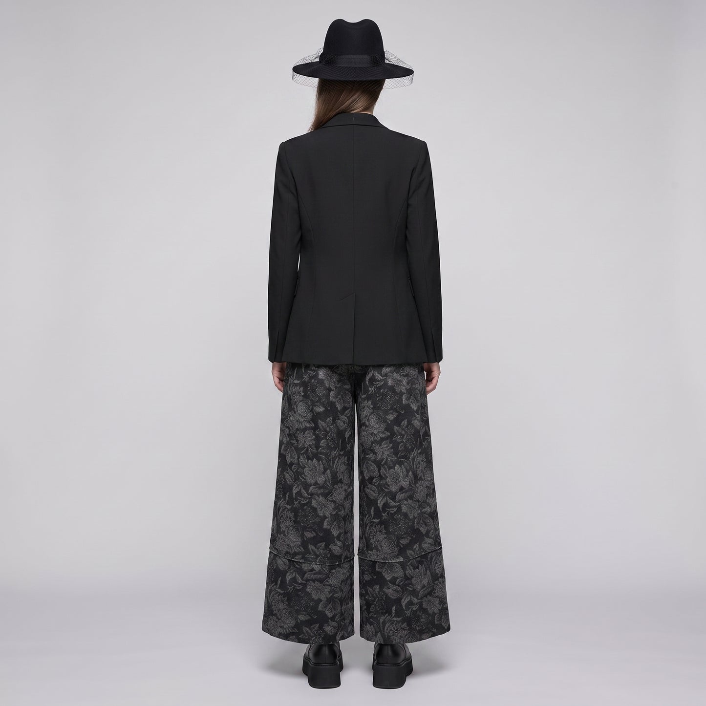 Floral Print Wide Leg Trousers