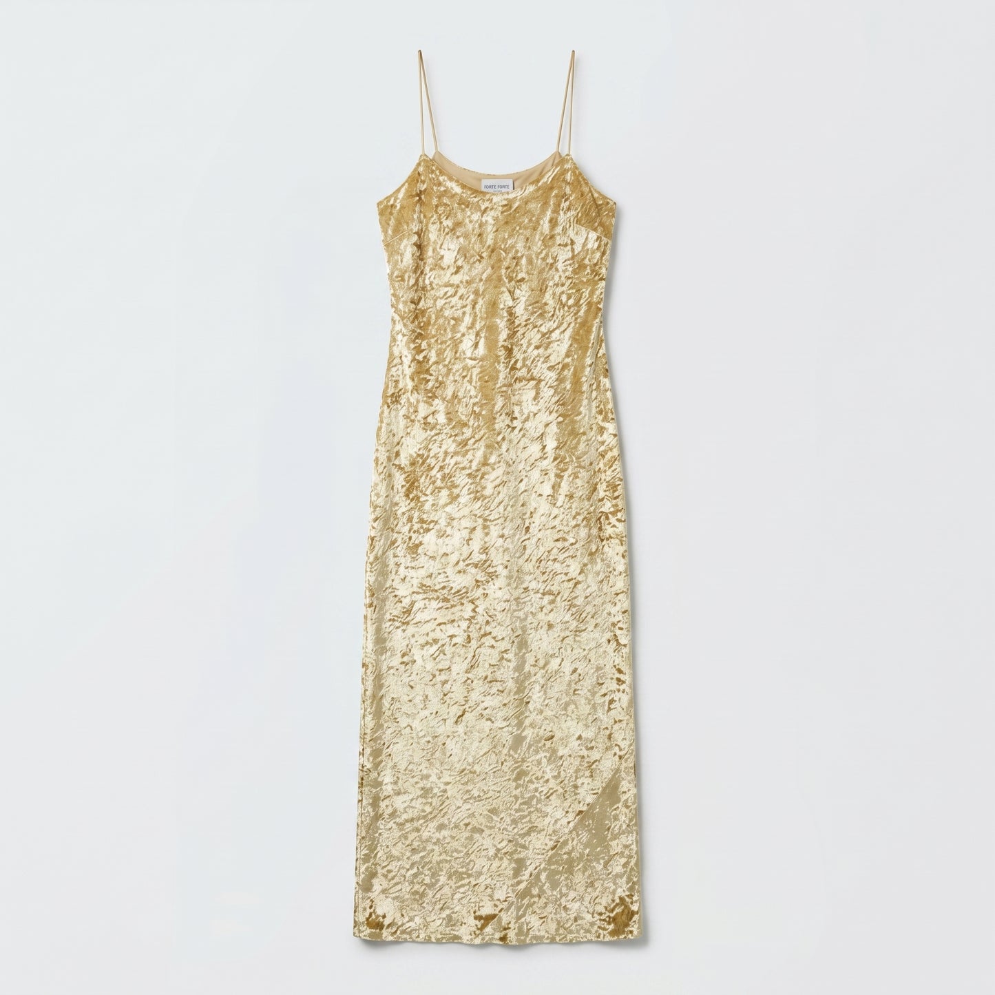 Metallic Crushed Velvet Slip Dress