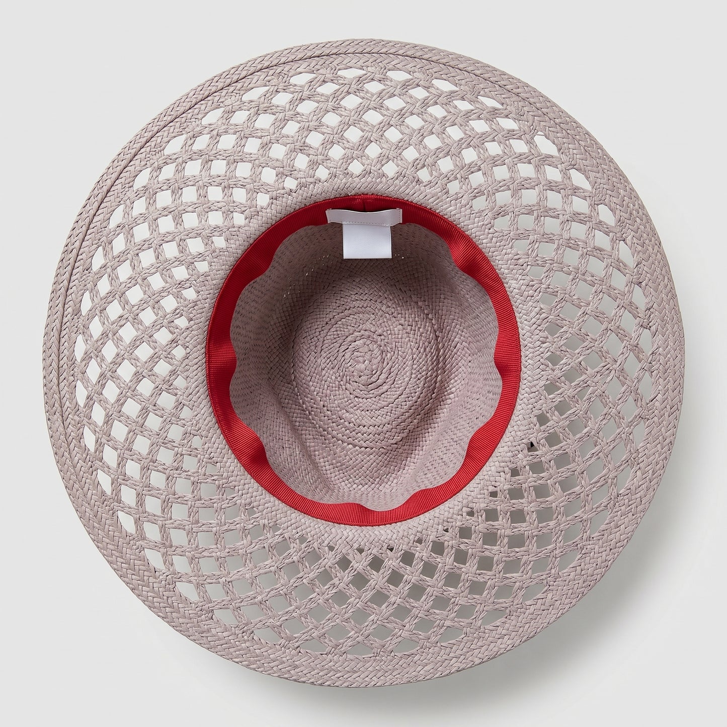 Pink Woven Straw Panama Hat