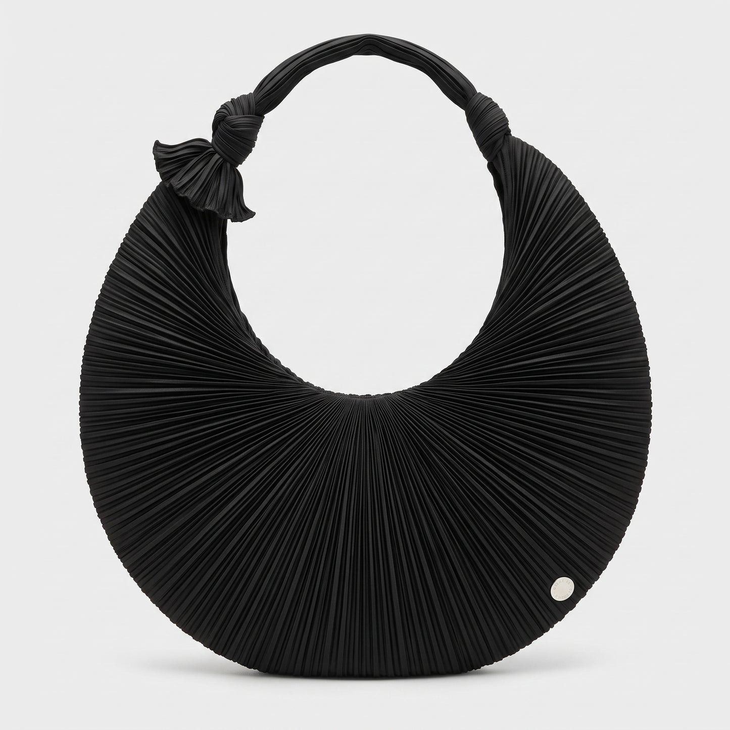 Sculptural Pleated Circle Bag