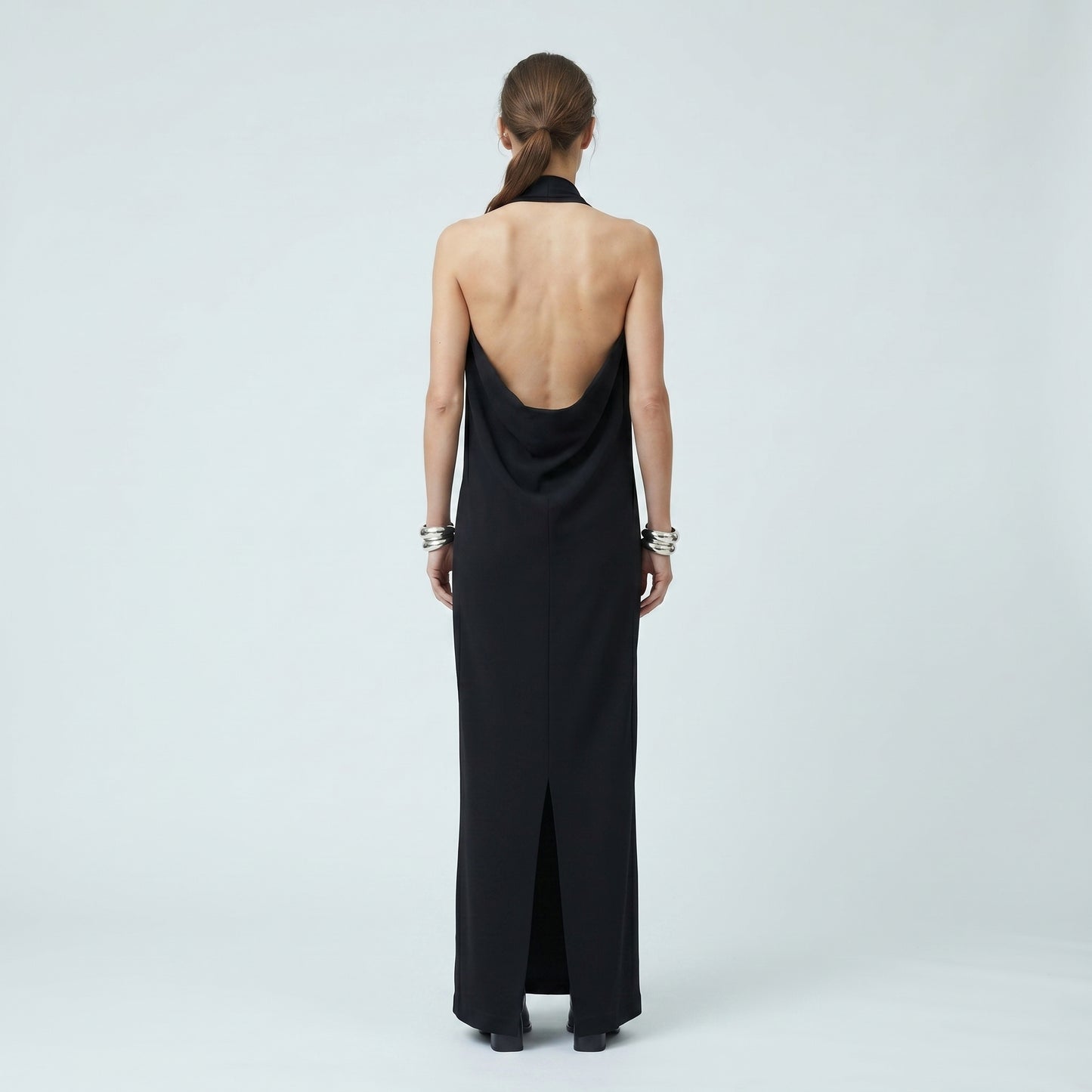 Halter Neck Bow Maxi Dress