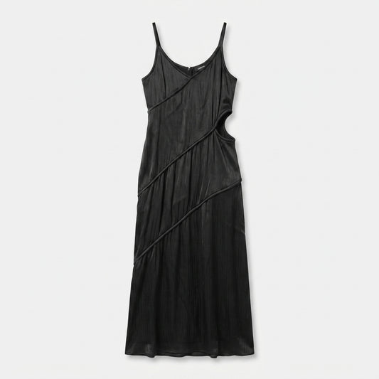Sleek Cutout Midi Slip Dress