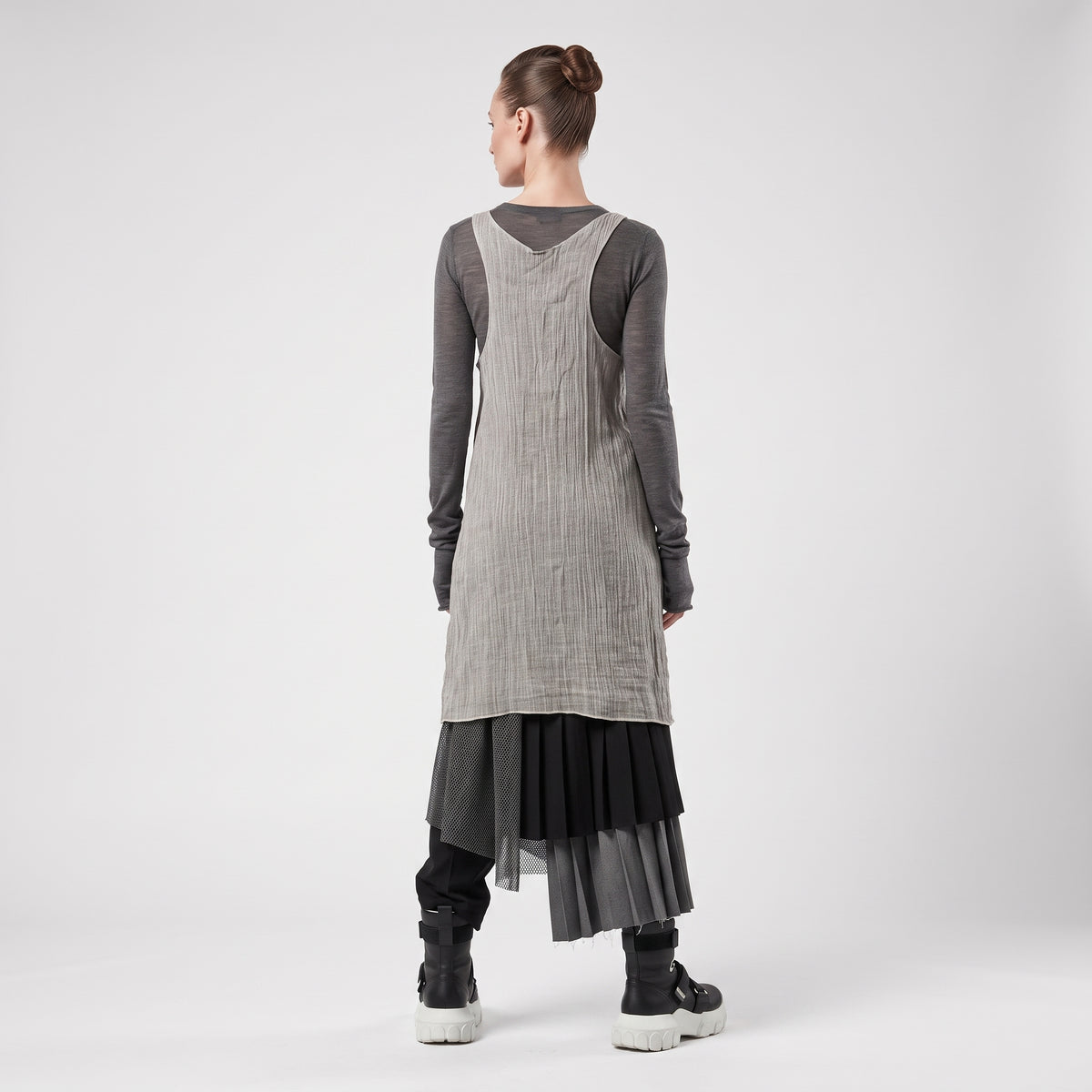 Textured Linen Sleeveless Tank Top