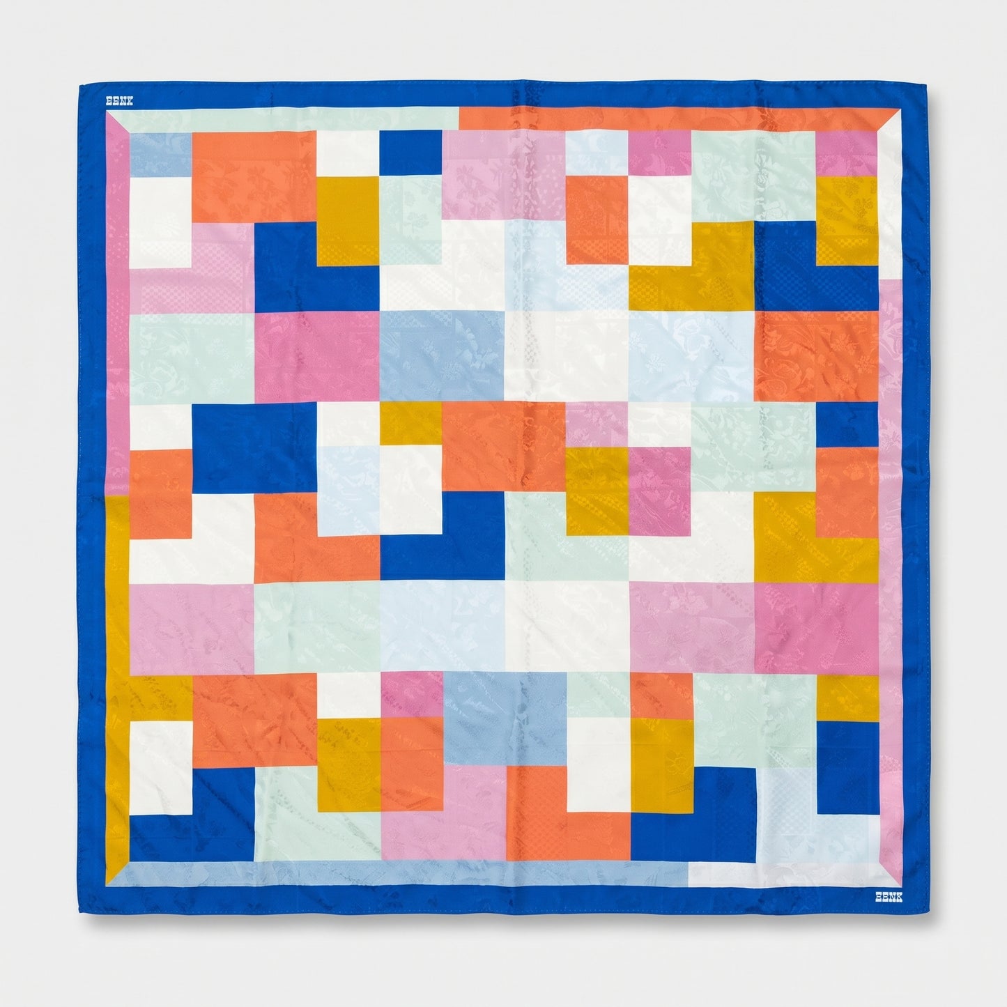 Geometric Pattern Silk Scarf
