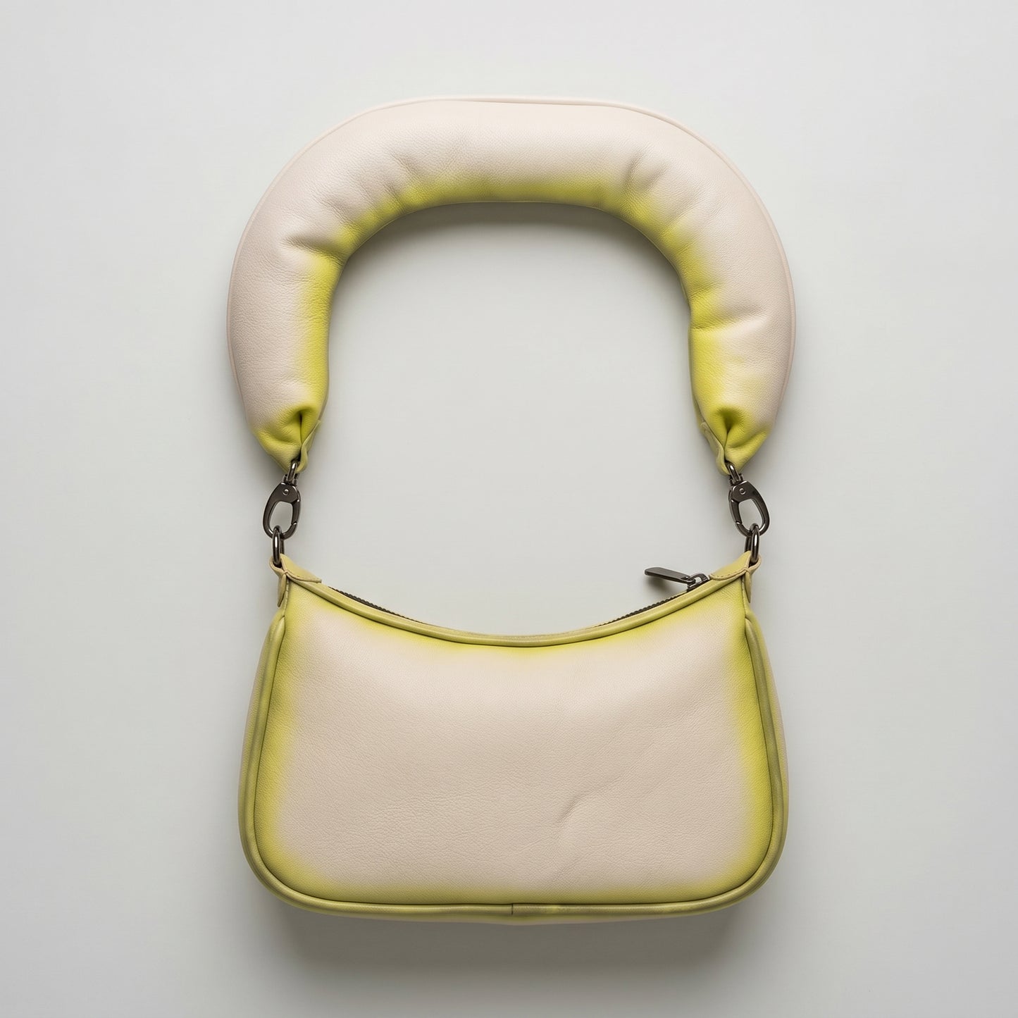 Sculptural Ombre Leather Shoulder Bag