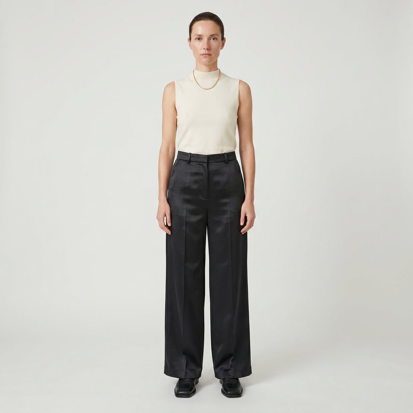 Lanai Satin Wide-Leg Trousers
