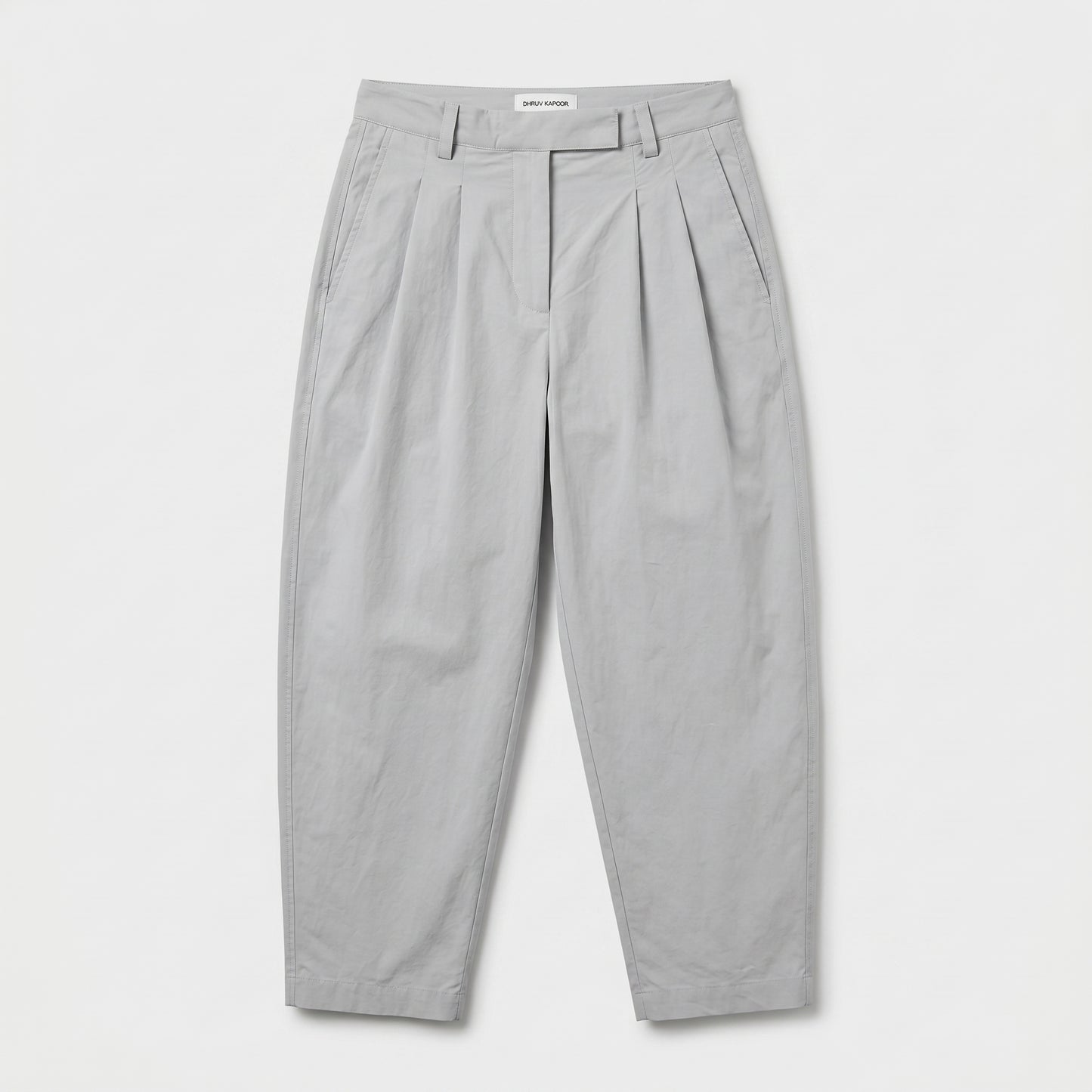 Tailored Pleated Cropped Trousers