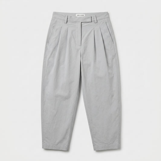 Tailored Pleated Cropped Trousers