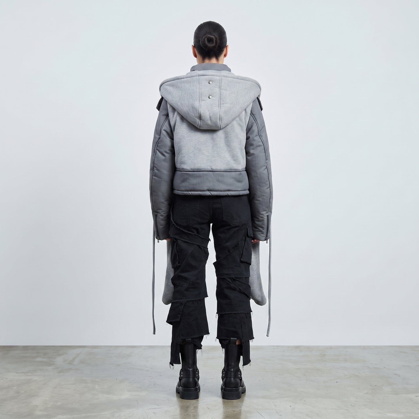 Deconstructed Padded Grey Jacket
