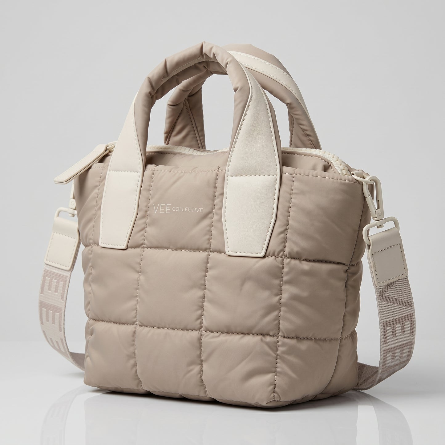Mini Quilted Puffer Tote Bag