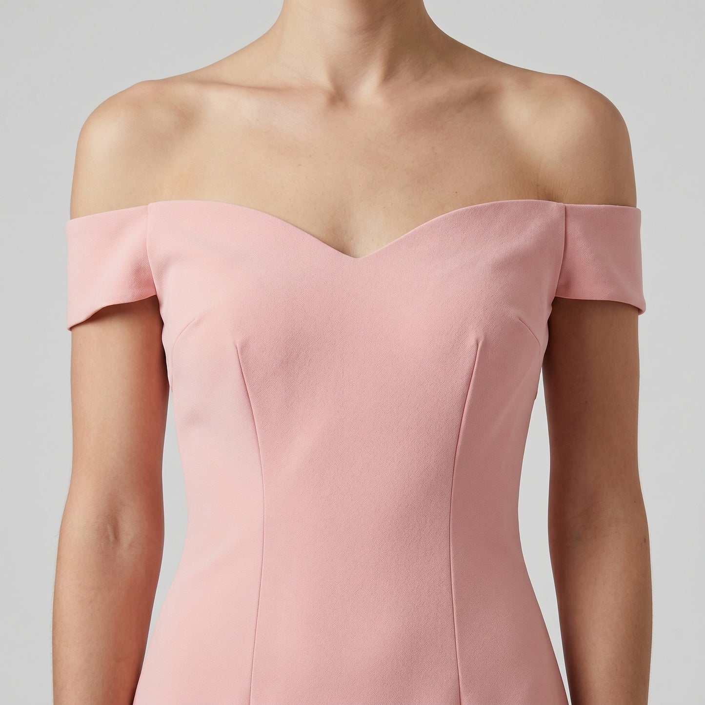 Off-The-Shoulder Crepe Mermaid Gown