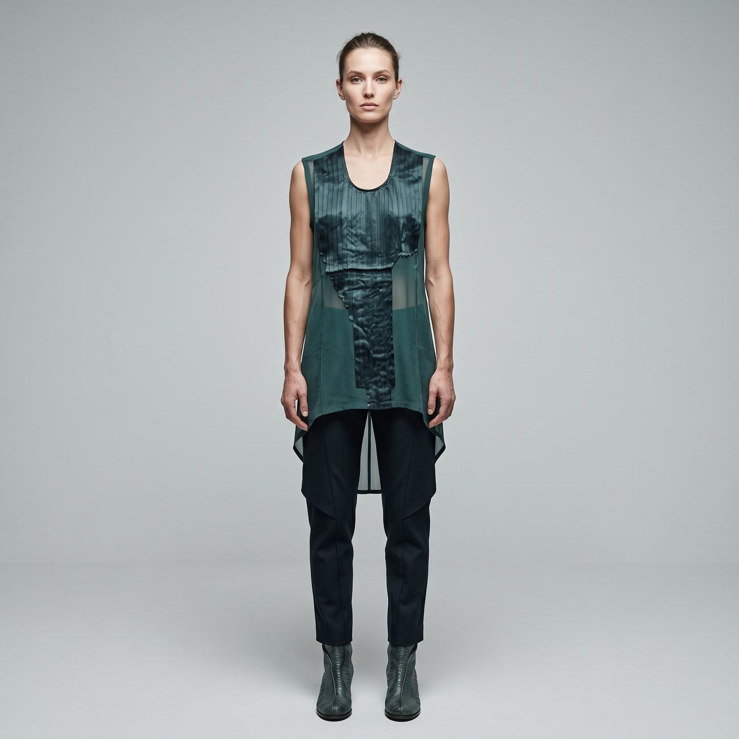 Asymmetric Layered Sheer Top