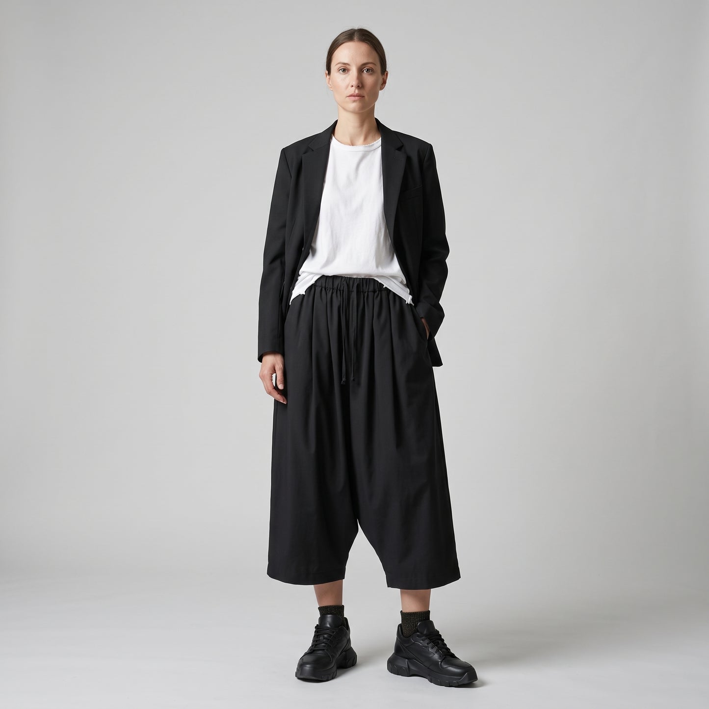 Black Drawstring Casual Shorts
