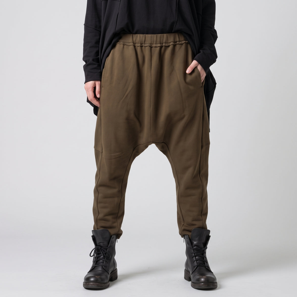 Dropped Crotch Casual Trousers