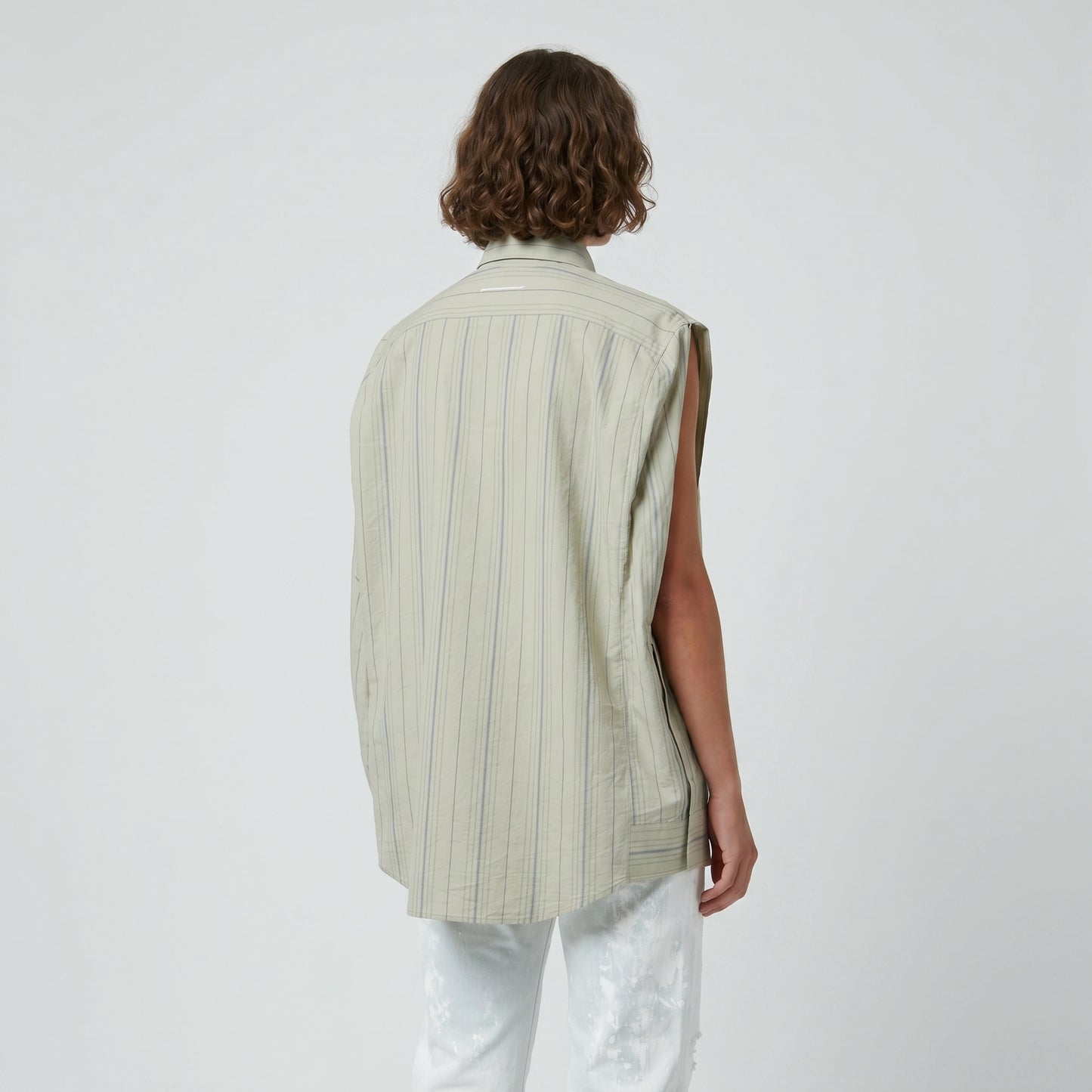 Deconstructed Striped Cotton Shirt