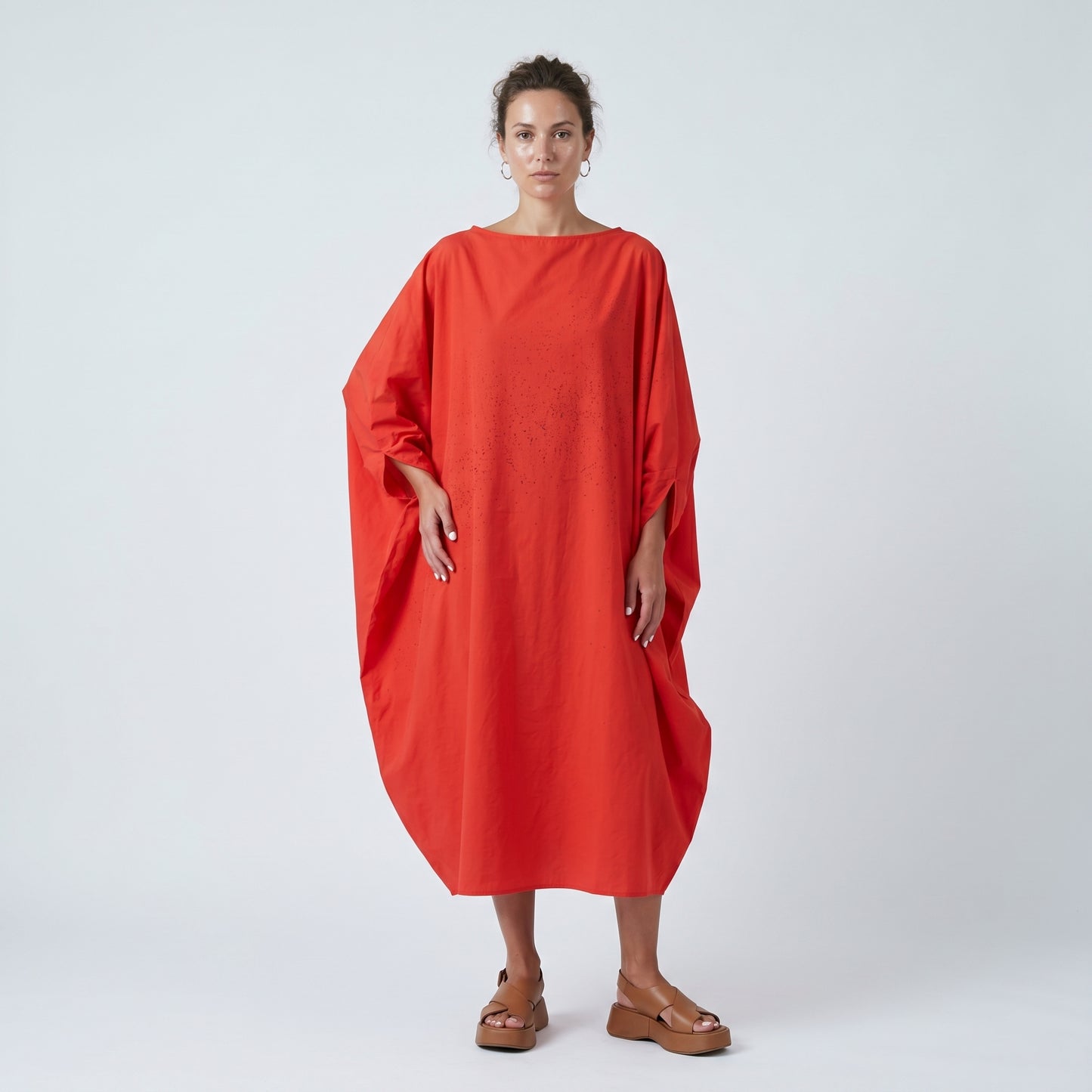 Oversized Red Cocoon Dress