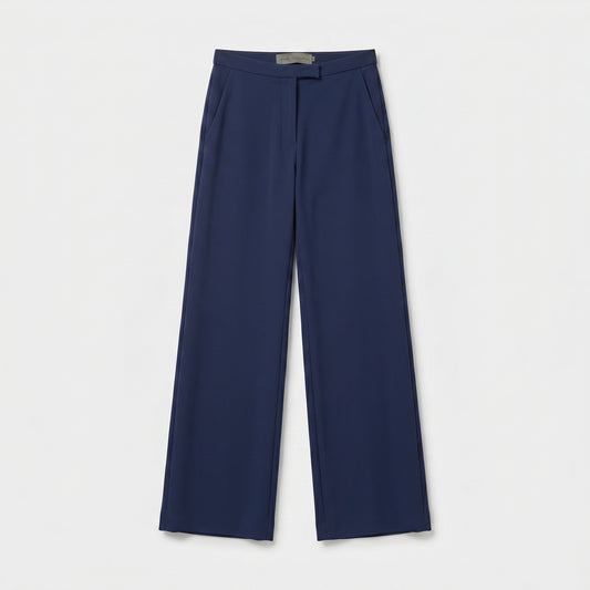 Denton Wide Leg Navy Trousers