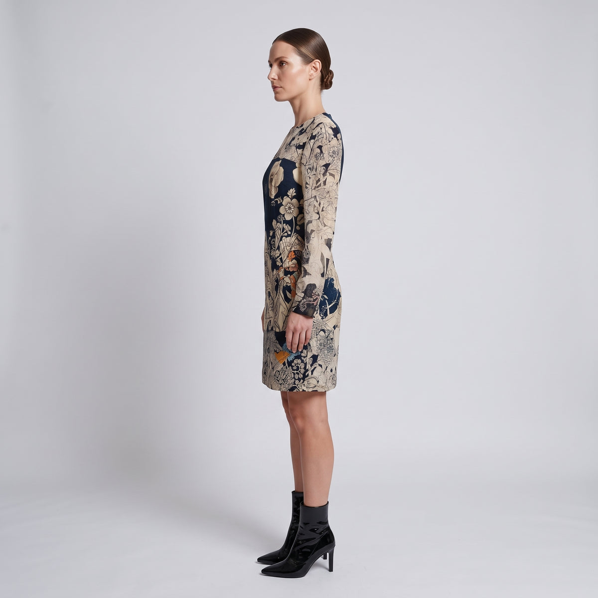 Floral Printed Long Sleeve Dress