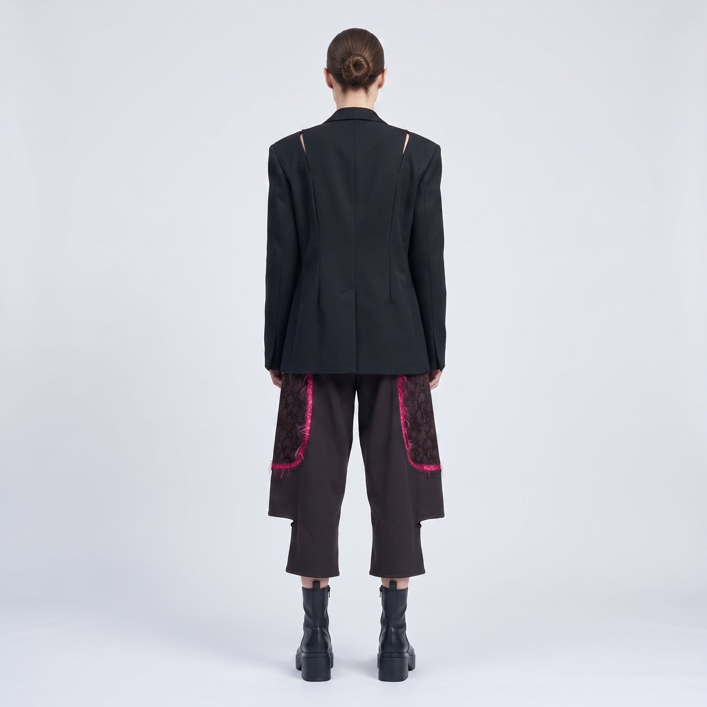 Paneled Tailored Cropped Trousers