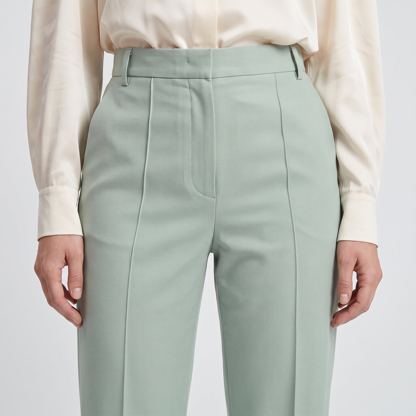 Mint Tailored Cropped Trousers