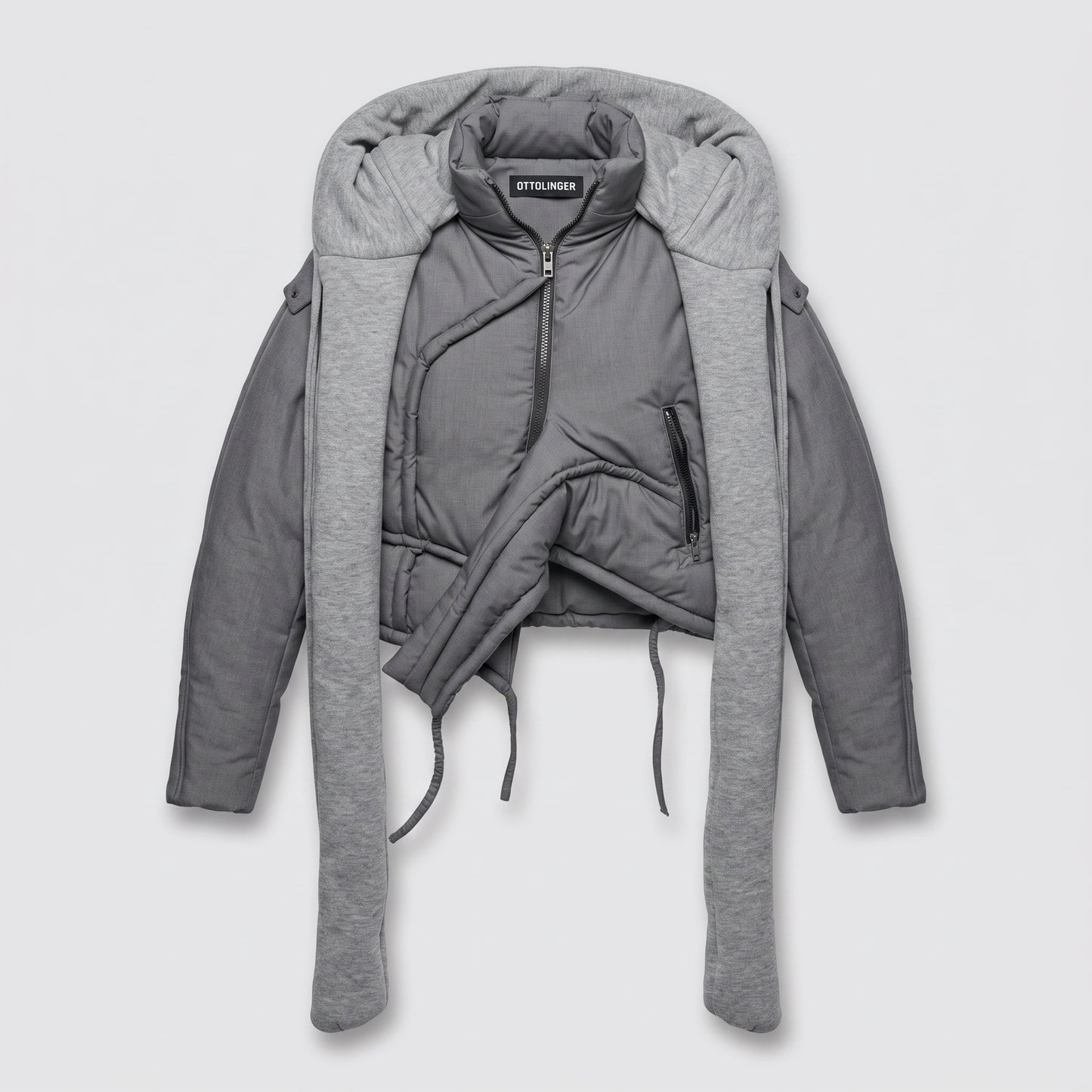 Deconstructed Padded Grey Jacket