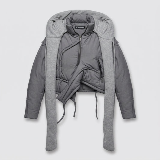 Deconstructed Padded Grey Jacket